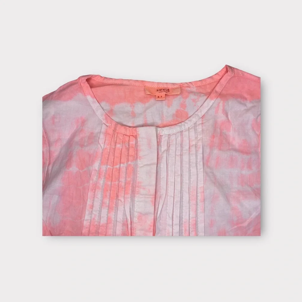 Seed Pink Tie Dye Long Sleeve Dress